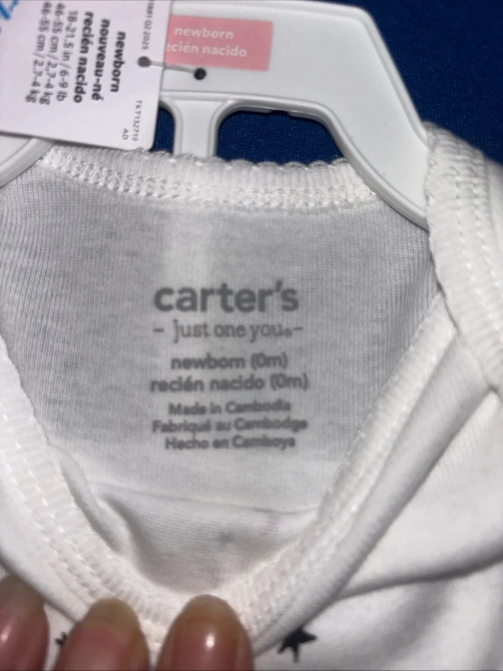 Carters‎ Baby New Born Lot Of 2 Outfits Halloween Ghost Gray/White NWT